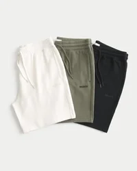 3-pack fleece shorts met logo tot boven de knie