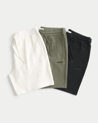 3-pack fleece shorts met logo tot boven de knie