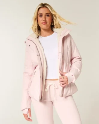 All-weather jas met voering van imitatiebont