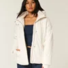 All-weather jas met voering van imitatiebont
