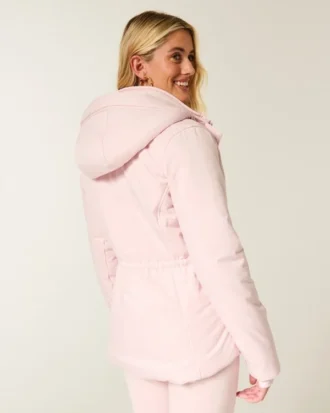 All-weather jas met voering van imitatiebont