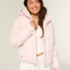 All-weather pufferjas met voering van imitatiebont