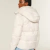 All-weather pufferjas met voering van imitatiebont