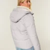 All-weather pufferjas met voering van imitatiebont
