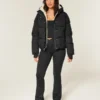 All-weather pufferjas met voering van imitatiebont