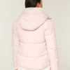 All-weather pufferjas met voering van imitatiebont
