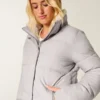 All-weather pufferjas met voering van imitatiebont