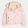 All-weather pufferjas met voering van imitatiebont