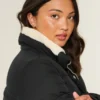 All-weather pufferjas met voering van imitatiebont