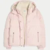 All-weather pufferjas met voering van imitatiebont