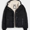 All-weather pufferjas met voering van imitatiebont