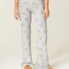 Always Cozy gebreide broek met omgeslagen taille en wijde pijpen