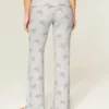 Always Cozy gebreide broek met omgeslagen taille en wijde pijpen