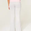 Always Cozy gebreide broek met omgeslagen taille en wijde pijpen