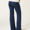 Always Cozy gebreide broek met omgeslagen taille en wijde pijpen