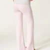 Always Cozy gebreide broek met omgeslagen taille en wijde pijpen