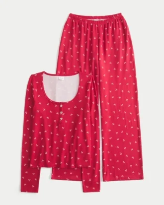 Always Cozy Henley & wijde broek set