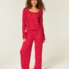 Always Cozy Henley & wijde broek set Always Cozy Henley & wijde broek set