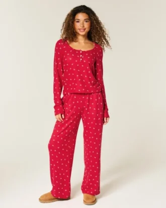 Always Cozy Henley & wijde broek set