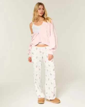Always Cozy Pointelle boxershort met wijde pijpen