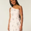 Asymmetrische mini-jurk van linnenmix