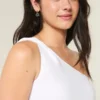 Asymmetrische mini-jurk van linnenmix