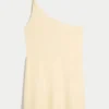 Asymmetrische mini-jurk van linnenmix