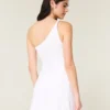Asymmetrische mini-jurk van linnenmix