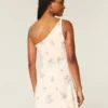 Asymmetrische mini-jurk van linnenmix