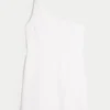 Asymmetrische mini-jurk van linnenmix