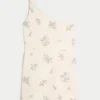 Asymmetrische mini-jurk van linnenmix