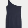 Asymmetrische mini-jurk van linnenmix