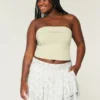 Asymmetrische mini-rok met gelaagde zoom
