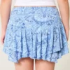 Asymmetrische mini-rok met gelaagde zoom