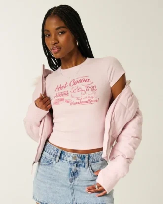 Baby-T-shirt met hotchocolateprint