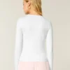 Baby-T-shirt met lange mouwen, naadloze stof en ronde hals