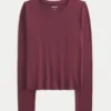 Baby-T-shirt met lange mouwen, naadloze stof en ronde hals