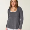 Babydoll met lange mouwen en vierkante hals Babydoll met lange mouwen en vierkante hals