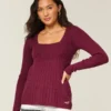 Babydoll met lange mouwen en vierkante hals Babydoll met lange mouwen en vierkante hals