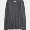 Babydoll met lange mouwen en vierkante hals Babydoll met lange mouwen en vierkante hals