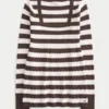 Babydoll met lange mouwen en vierkante hals Babydoll met lange mouwen en vierkante hals