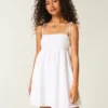 Babydoll mini-jurk met bandjes