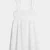 Babydoll mini-jurk met bandjes