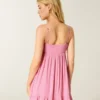 Babydoll-mini-jurk met touwversiering Babydoll-mini-jurk met touwversiering