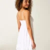 Babydoll-mini-jurk met touwversiering