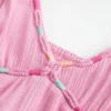 Babydoll-mini-jurk met touwversiering Babydoll-mini-jurk met touwversiering