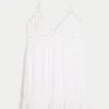 Babydoll-mini-jurk met touwversiering