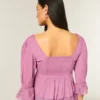 Babydoll-top met driekwart mouwen
