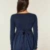 Babydoll-top met lange mouwen en geplooide buste Babydoll-top met lange mouwen en geplooide buste