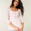 Babydoll-trui met kabelpatroon Babydoll-trui met kabelpatroon
